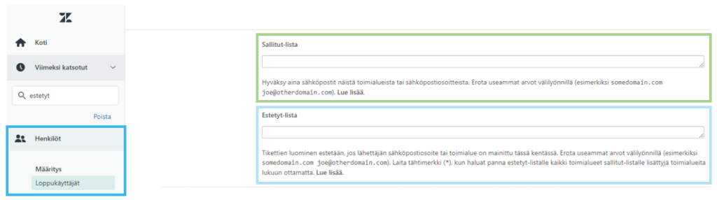 Keskitä asiakaspalvelun resurssit yrityksesi kannalta keskeisten asiakasryhmien palveluun rajaamalla hyväksyttyjä toimialueita.