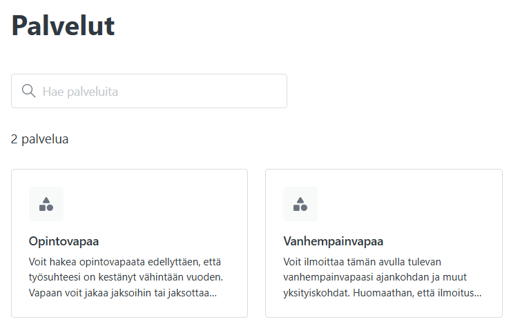 Palveluluettelon avulla nopeutat sisäistä palvelua ja sen prosesseja